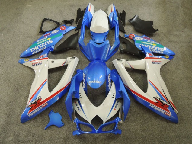 Bleu Blanc avec Décalque Carénage Moto Suzuki GSXR 600 K8 08-10 Bleu Blanc avec Décalque Carénage Moto Suzuki GSXR 600 K8 08-10