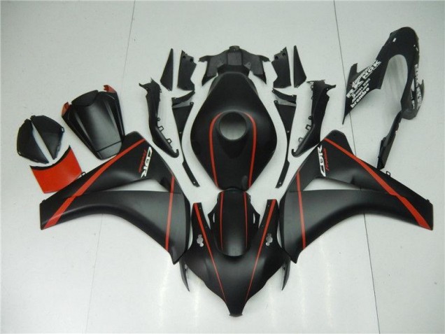 Noir Mat Rouge Carénage Moto Honda CBR 1000 RR 08-11 Noir Mat Rouge Carénage Moto Honda CBR 1000 RR 08-11
