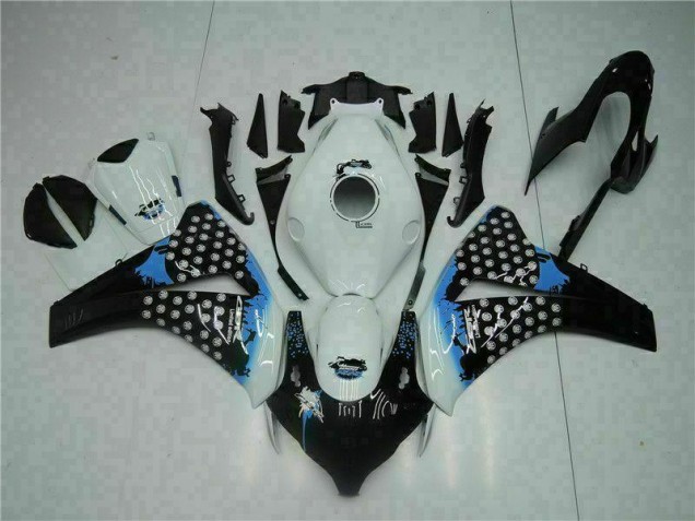Blanc Noir Kit Carénages Motos Complet Honda CBR 1000 RR 08-11 Blanc Noir Kit Carénages Motos Complet Honda CBR 1000 RR 08-11