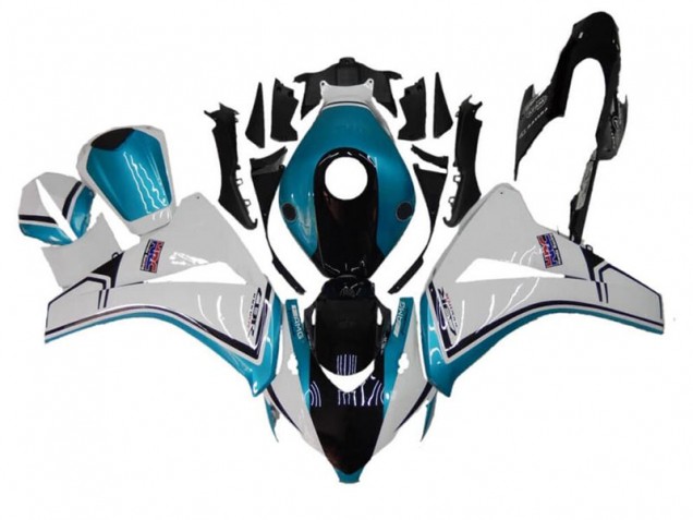 Bleu Blanc Noir Carénage Moto Honda CBR 1000 RR 08-11 Bleu Blanc Noir Carénage Moto Honda CBR 1000 RR 08-11