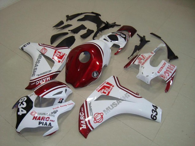 Blanc Rouge HARC Pro PIAA 634 Carénage Moto Honda CBR 1000 RR 08-11 Blanc Rouge HARC Pro PIAA 634 Carénage Moto Honda CBR 1000 RR 08-11