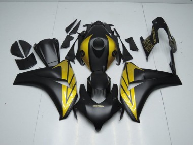 Meilleur Noir Mat et Or Carénage Moto Honda CBR 1000 RR 08-11