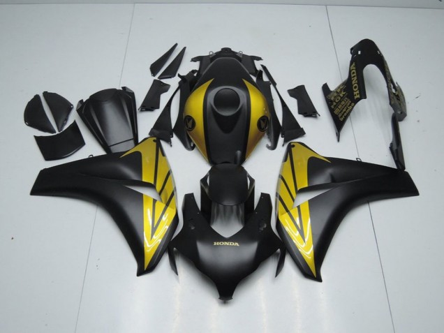 Noir Mat et Or Carénage Moto Honda CBR 1000 RR 08-11 Noir Mat et Or Carénage Moto Honda CBR 1000 RR 08-11