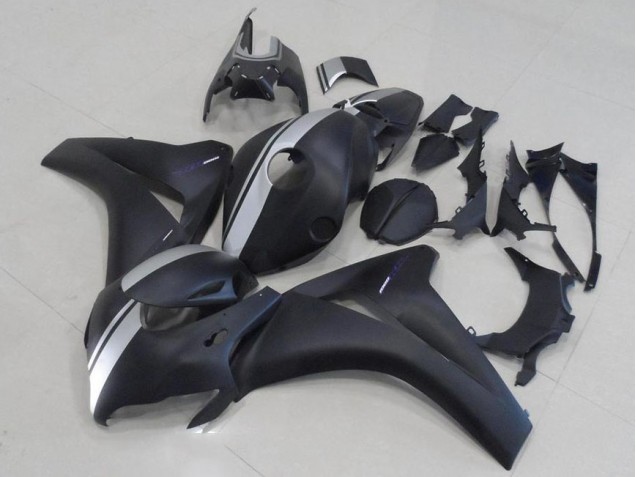 Noir Mat et Argent Carénage Moto Honda CBR 1000 RR 08-11 Noir Mat et Argent Carénage Moto Honda CBR 1000 RR 08-11
