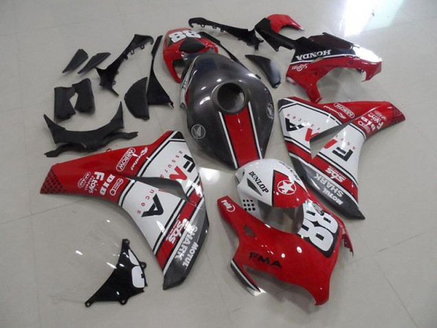 Rouge et Gris Fma Carénage Moto Honda CBR 1000 RR 08-11 Rouge et Gris Fma Carénage Moto Honda CBR 1000 RR 08-11