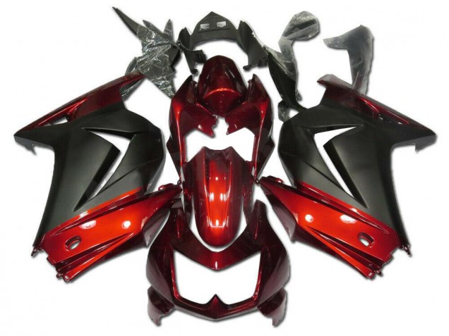 Rouge Gris Carénage Moto Kawasaki EX250 08-12 Rouge Gris Carénage Moto Kawasaki EX250 08-12