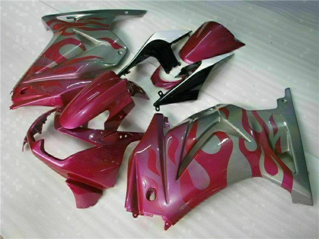 Violet Rouge Carénage Moto Kawasaki EX250 08-12 Violet Rouge Carénage Moto Kawasaki EX250 08-12