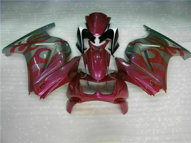 Violet Rouge Carénage Moto Kawasaki EX250 08-12 Violet Rouge Carénage Moto Kawasaki EX250 08-12