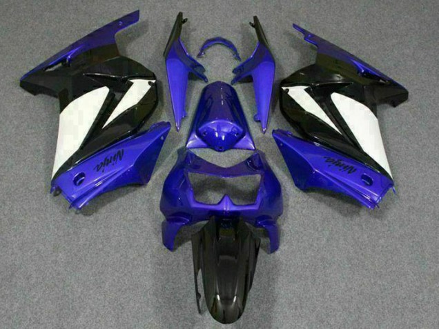 Bleu Blanc Noir Ninja Carénage Moto Kawasaki EX250 08-12 Bleu Blanc Noir Ninja Carénage Moto Kawasaki EX250 08-12