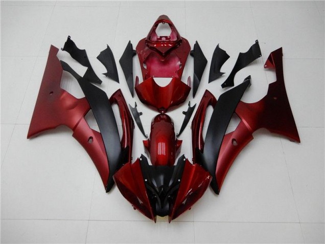 Rouge Noir Carénages Moto Yamaha R6 08-16 Rouge Noir Carénages Moto Yamaha R6 08-16