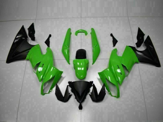 Vert Noir Carénages Moto Kawasaki EX650 09-11 Vert Noir Carénages Moto Kawasaki EX650 09-11