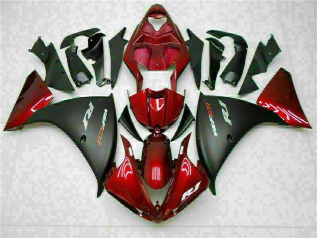 Rouge Noir Carénages Moto Yamaha R1 09-11 Rouge Noir Carénages Moto Yamaha R1 09-11