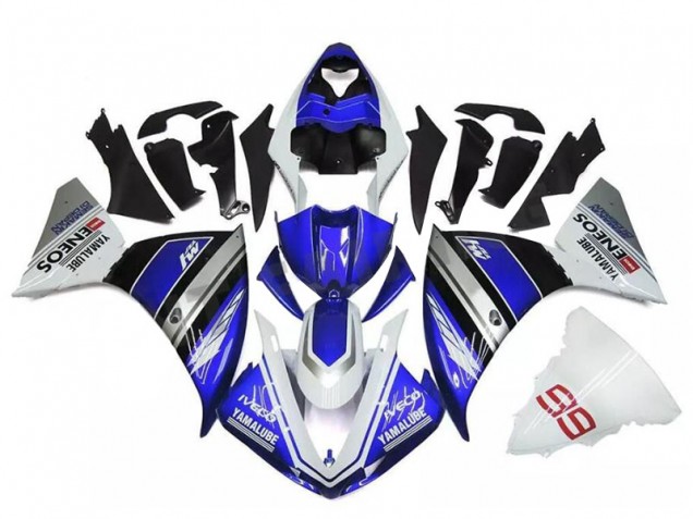 Blanc Bleu Argent Carénage Moto Yamaha R1 09-11