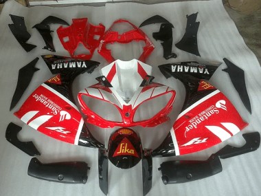 Meilleur Rouge Blanc et Noir Graphique Carénage Moto Yamaha R1 09-11