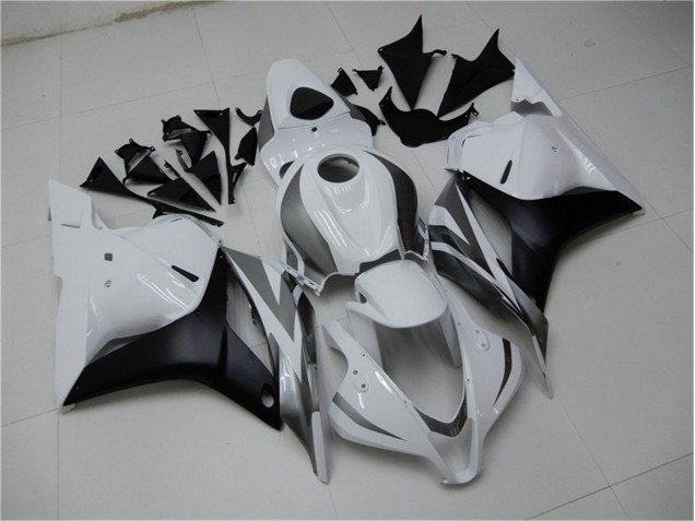 Blanc Argent Noir Carénage Moto Honda CBR 600 RR 09-12 Blanc Argent Noir Carénage Moto Honda CBR 600 RR 09-12