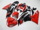Rouge Noir Carénage Moto Kawasaki ZX6R 09-12 Rouge Noir Carénage Moto Kawasaki ZX6R 09-12