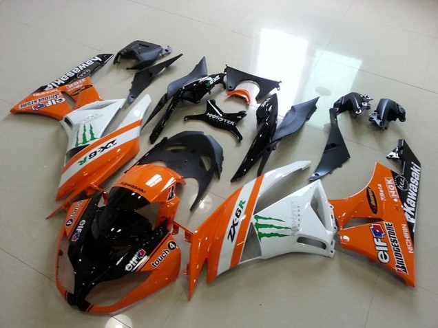 Orange Monster Carénage Moto Kawasaki ZX6R 09-12 Orange Monster Carénage Moto Kawasaki ZX6R 09-12