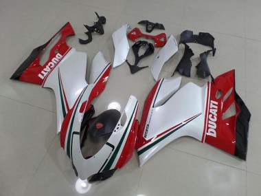 Meilleur Blanc Rouge Carénage Moto Ducati 1199 11-14