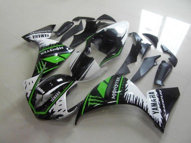 Meilleur Blanc Vert Monster Carénage Moto Yamaha R1 12-14