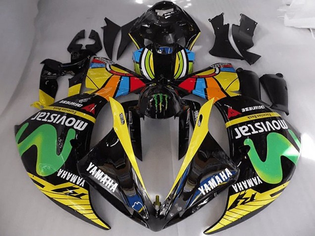 Rossi Movistar Carénage Moto Yamaha R1 12-14 Rossi Movistar Carénage Moto Yamaha R1 12-14