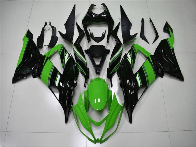 Vert Noir Carénage Moto Kawasaki ZX6R 13-18 Vert Noir Carénage Moto Kawasaki ZX6R 13-18