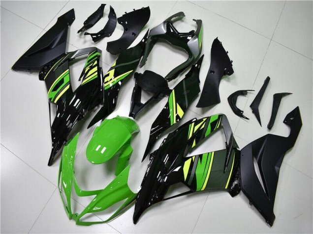 Vert Noir Carrosserie Moto Kawasaki ZX6R 13-18 Vert Noir Carrosserie Moto Kawasaki ZX6R 13-18