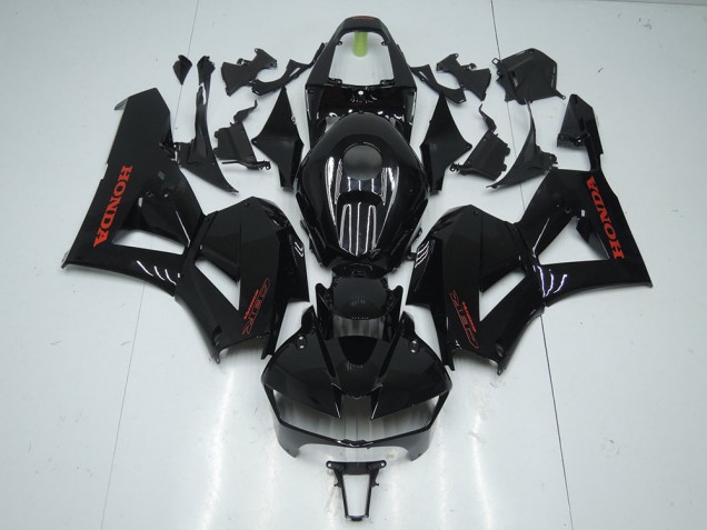 Noir Brillant avec Rouge Décalque Carénage Moto Honda CBR 600 RR 13-23