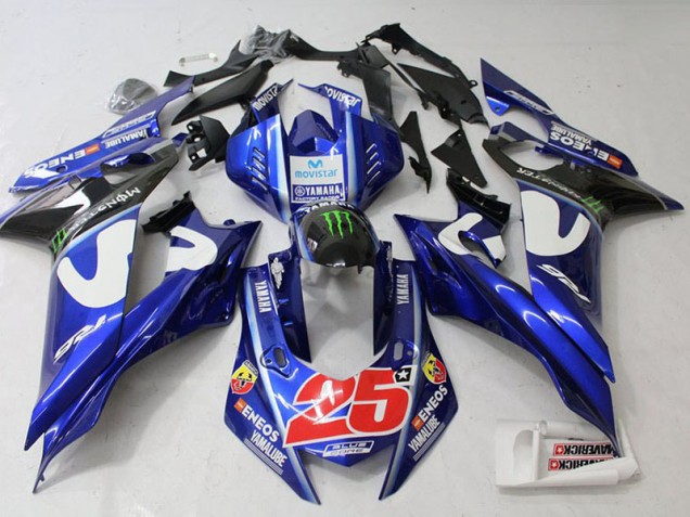 Movistar Carénage Moto Yamaha R6 17-23 Movistar Carénage Moto Yamaha R6 17-23